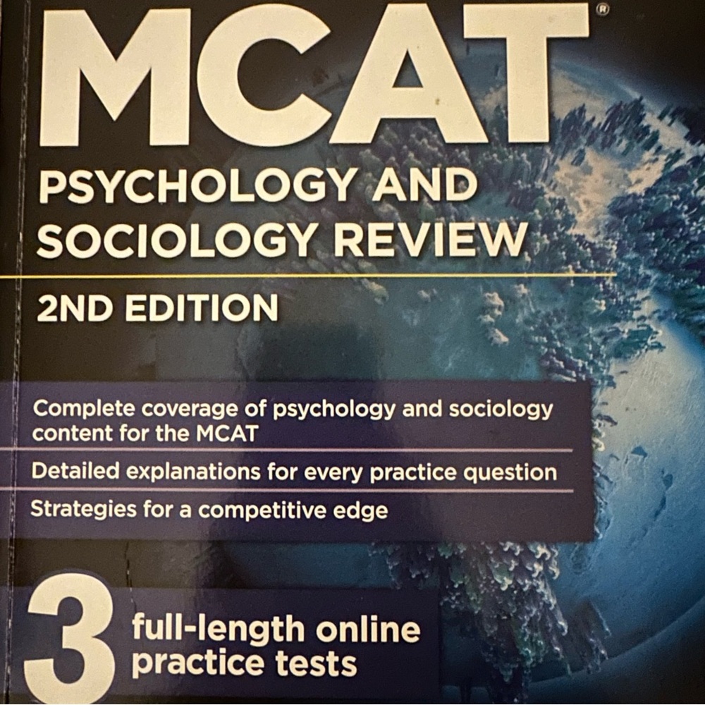 The Princeton Review MCAT Psychology & Sociology Review 2nd Edition Book 3Tests - Picture 2 of 11